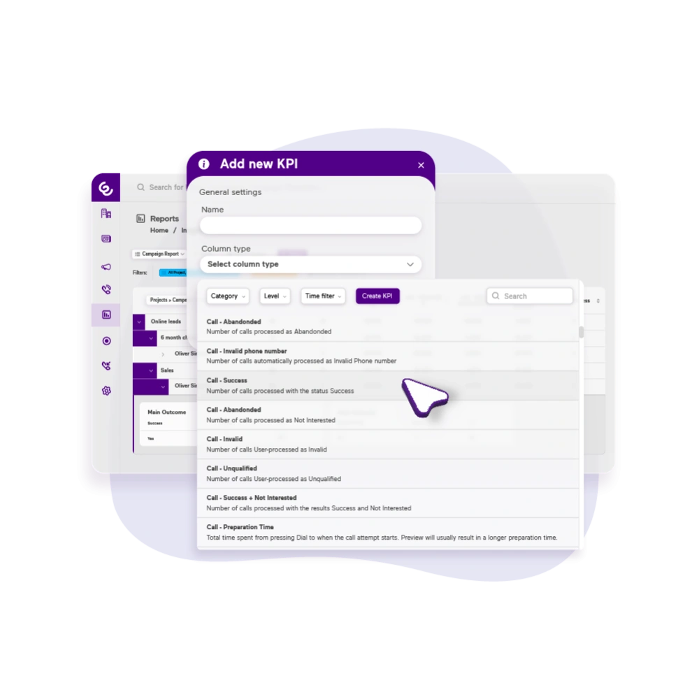 Custom KPIs and report builder