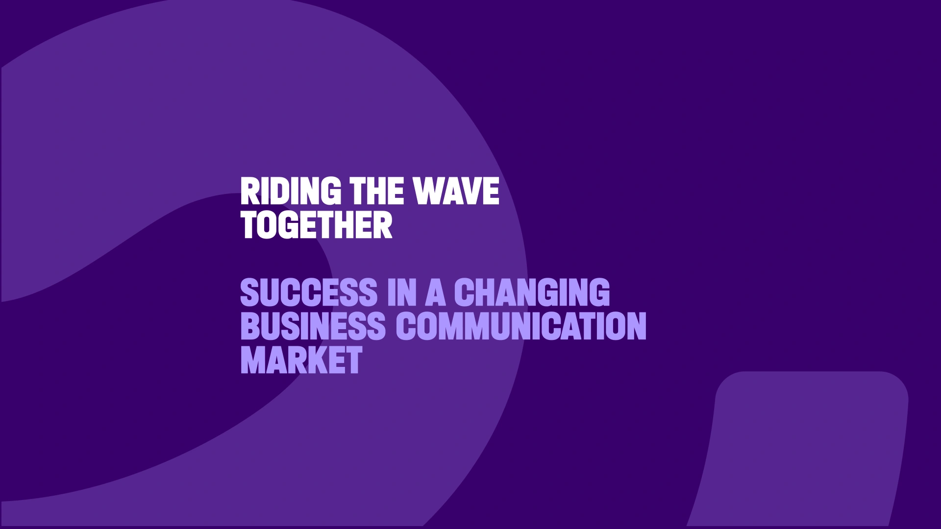 Riding the wave together Banner