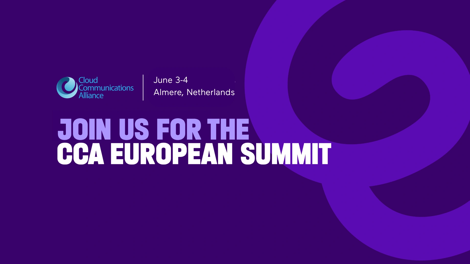 CCA European Summit 2026 header