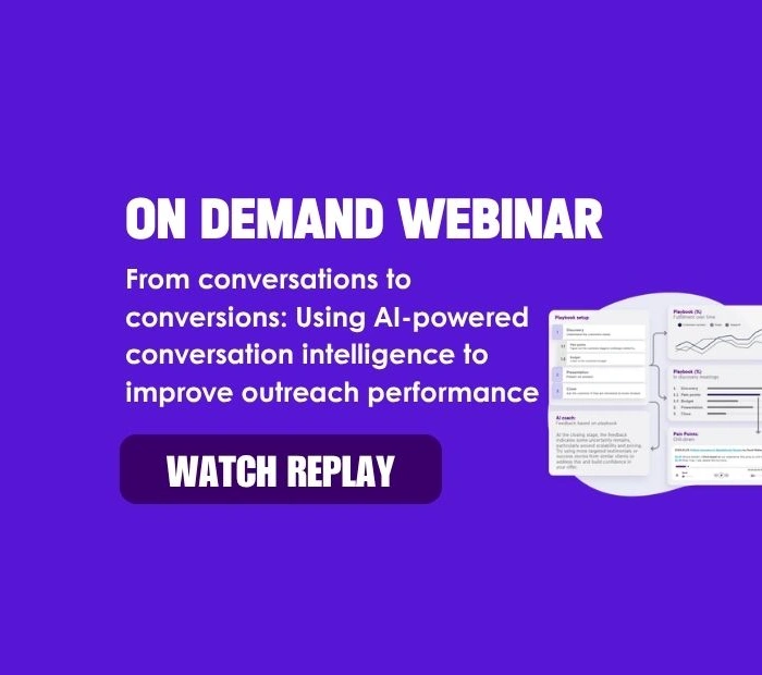 On demand webinar: Using AI powered conversation intelligence to improve performance